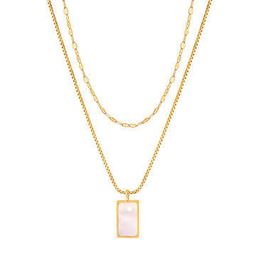 Necklace, 18K Gold Plated Steel