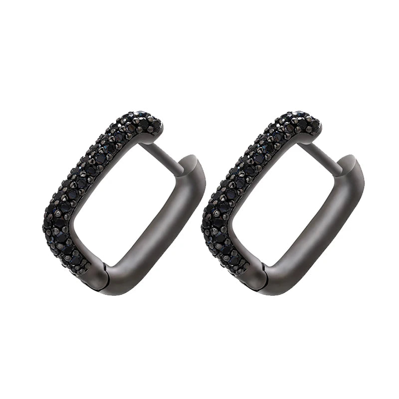 ZHUKOU Hoop earrings gold color silver color small hoop earrings crystal women rainbow earrings Fashion jewelry wholesale VE144