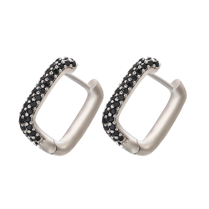 ZHUKOU Hoop earrings gold color silver color small hoop earrings crystal women rainbow earrings Fashion jewelry wholesale VE144