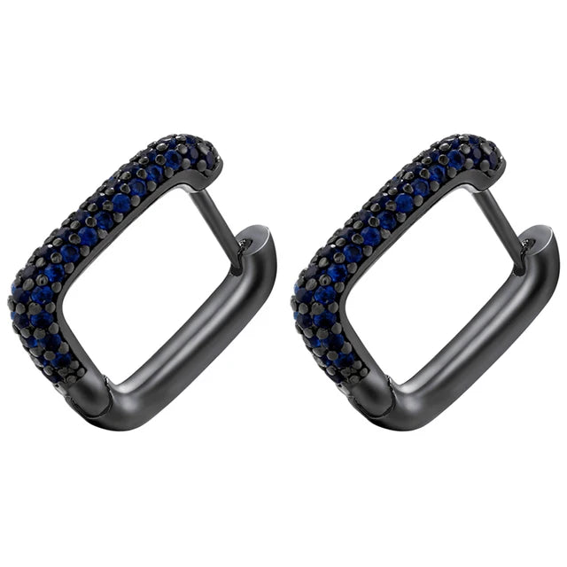 ZHUKOU Hoop earrings gold color silver color small hoop earrings crystal women rainbow earrings Fashion jewelry wholesale VE144