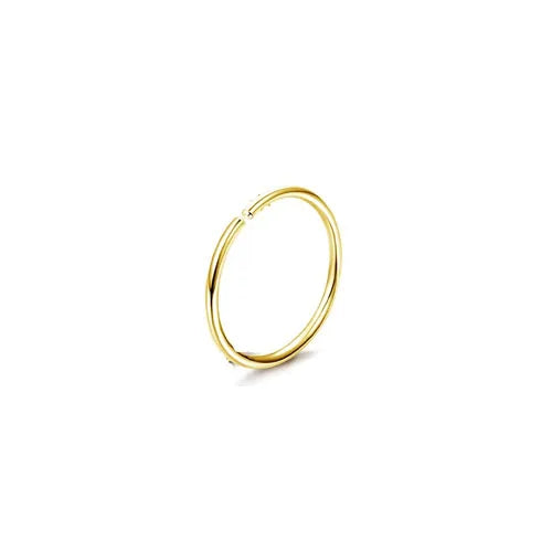 FASACCO 1Pc Surgical Steel Nose Rings for Women Men L Shaped Screw Studs Gold-Plated CZ Nose Rings Hoop Nose Piercing Jewelry