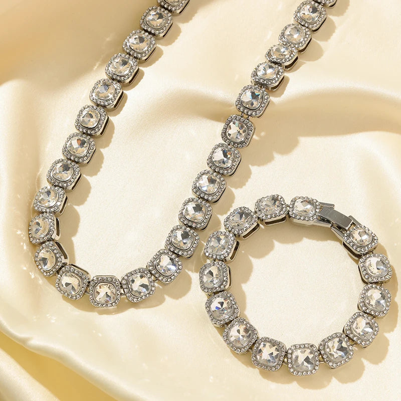 Colar e pulseira Lusso com cristais, foto 1