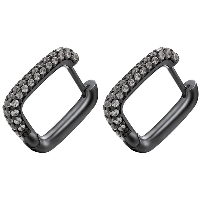 ZHUKOU Hoop earrings gold color silver color small hoop earrings crystal women rainbow earrings Fashion jewelry wholesale VE144