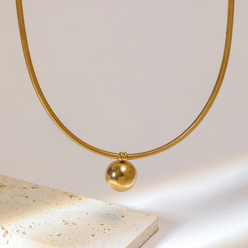 Colar e brincos Sfera com esfera dourada, foto 3