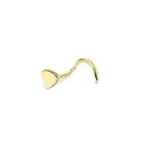 FASACCO 1Pc Surgical Steel Nose Rings for Women Men L Shaped Screw Studs Gold-Plated CZ Nose Rings Hoop Nose Piercing Jewelry