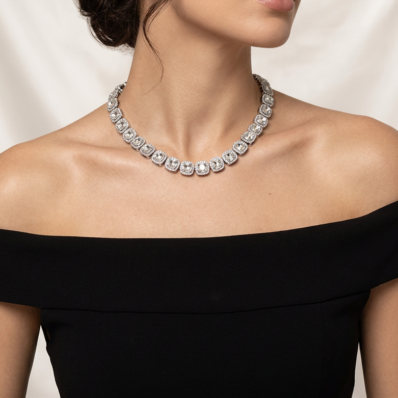 Colar e pulseira Lusso com cristais, foto 3